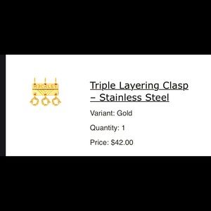 Gold Necklet 3-Necklace layering clasp, Never Used!